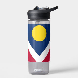 Bouteille d'eau avec drapeau de Denver City, États