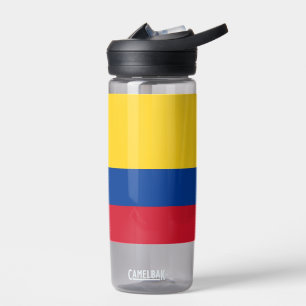 Bouteille d'eau avec drapeau de la Colombie