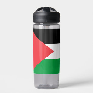 Bouteille d'eau avec drapeau de la Palestine