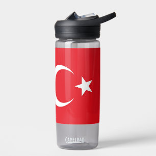 Bouteille d'eau avec drapeau de la Turquie