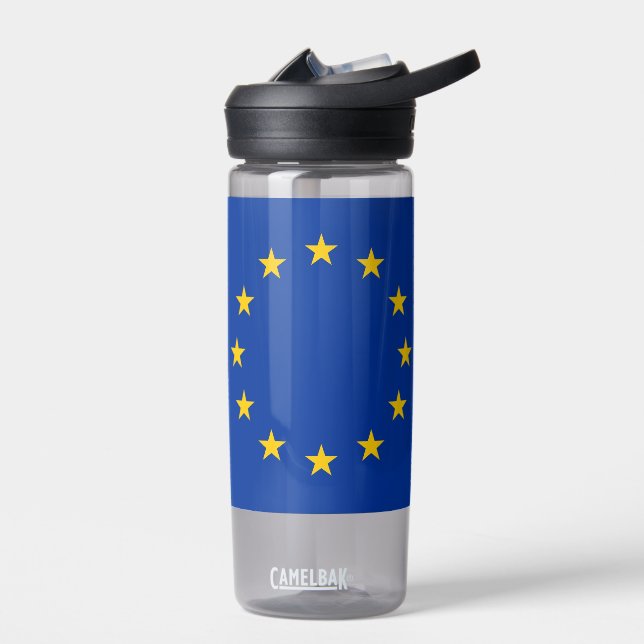 Bouteille d'eau avec drapeau de l'Union européenne (Gauche)