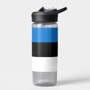 Bouteille d'eau avec drapeau d'Estonie