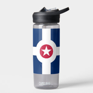 Bouteille d'eau avec drapeau d'Indianapolis, États