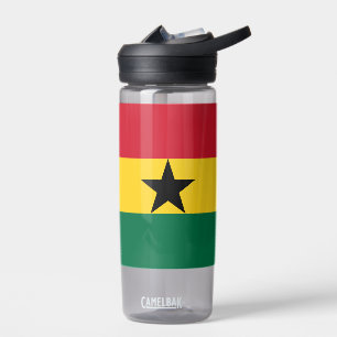 Bouteille d'eau avec drapeau du Ghana