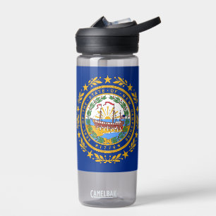 Bouteille d'eau avec drapeau du New Hampshire, Éta