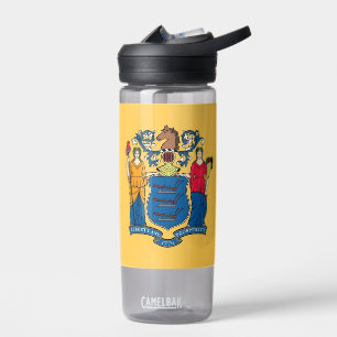 Bouteille d'eau avec drapeau du New Jersey, États-