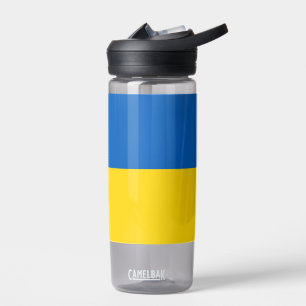 Bouteille d'eau avec drapeau d'Ukraine