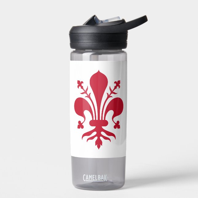 Bouteille d'eau avec le drapeau de Florence, Itali (Gauche)