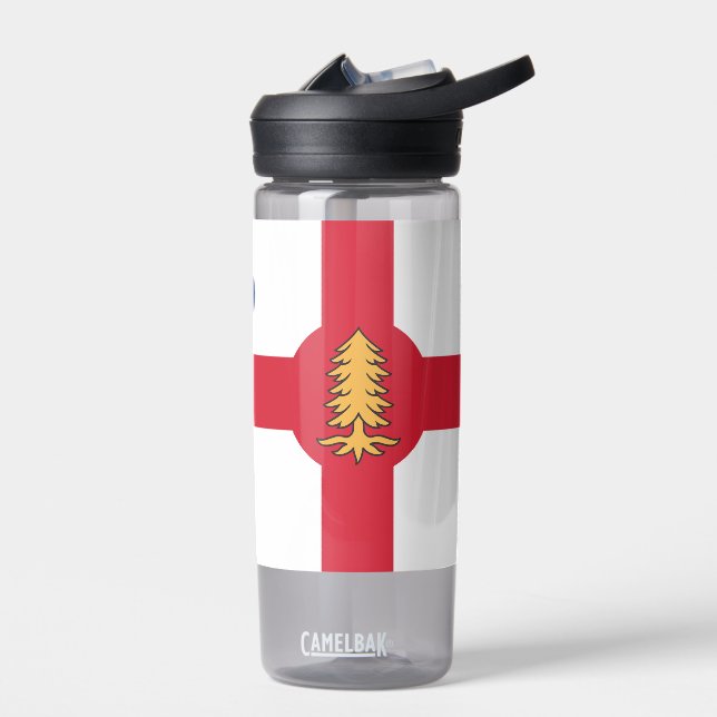 Bouteille d'eau avec le drapeau de Montréal, Québe (Gauche)