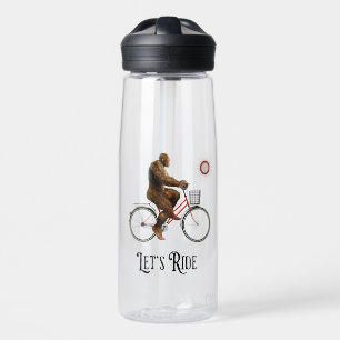 Bouteille D'eau Aventure cycliste amusante de Bigfoot rétro