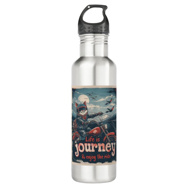 Bouteille D'eau Aventure de motards (Devant)