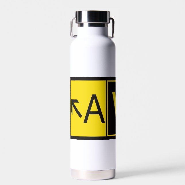 Bouteille D'eau Aviateur - AV8R -  (Avant)