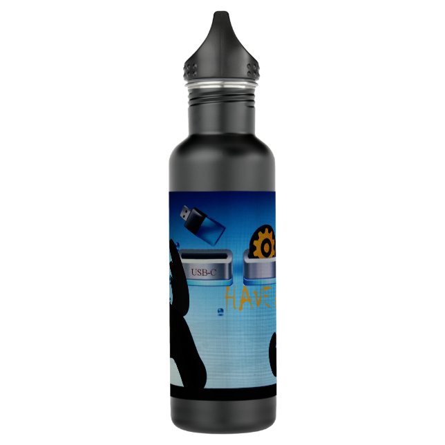 Bouteille D'eau Ayez un joyeux Noël de Noël - Un numérique festif (Gauche)