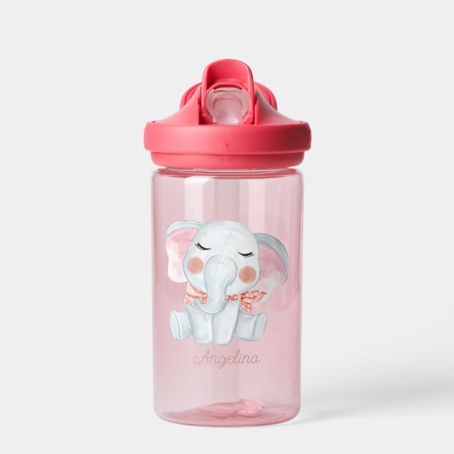 Bouteille D'eau Baby Cartoon Elephant Personnalisé (Avant)
