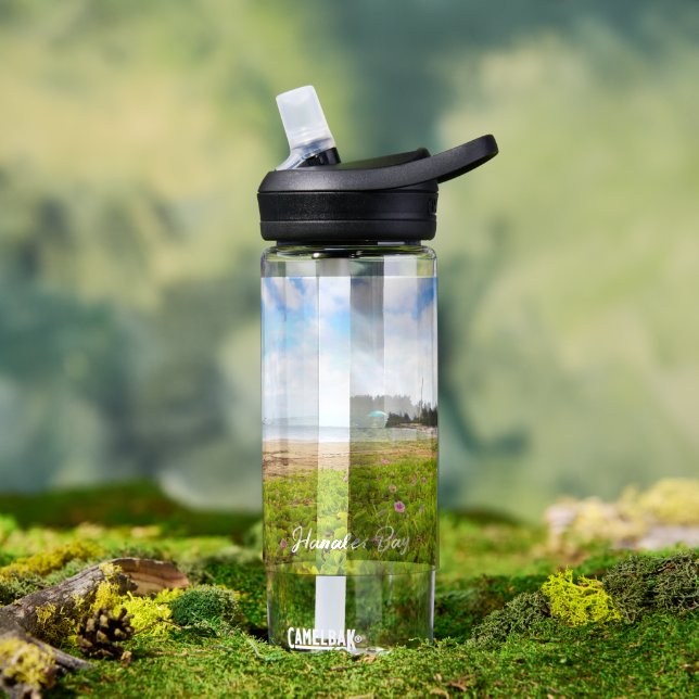 Bouteille D'eau Baie de Hanalei, Kauai Hawaii Fleurs de gloire du  (Extérieur)