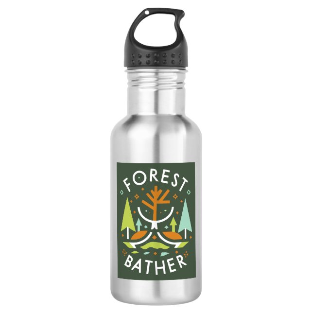 Bouteille D'eau Baigneuse de forêt cubiste (Devant)