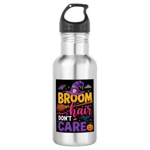 Bouteille D'eau Balai d'Halloween Citation de Sorcière Cheveux N'o