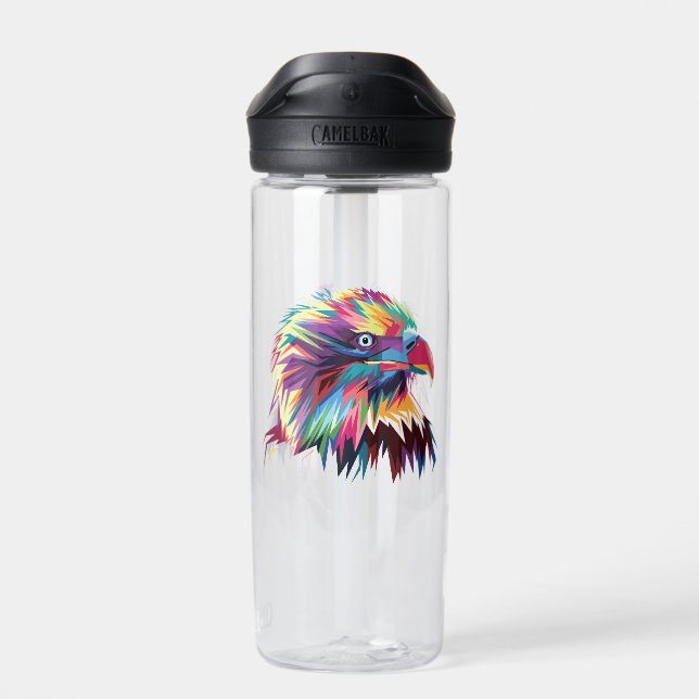 Bouteille D'eau Bald Eagle géométrique Prismatic Design-80590 (Arrière)