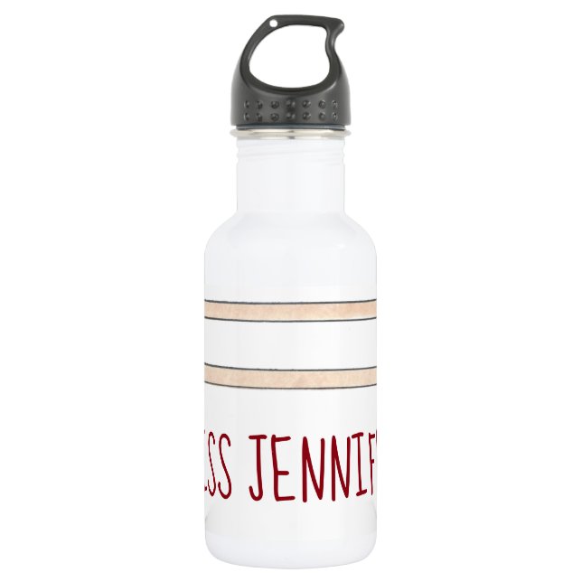 Bouteille D'eau Ballet personnalisé Barre Ballerina Enseignant de  (Devant)