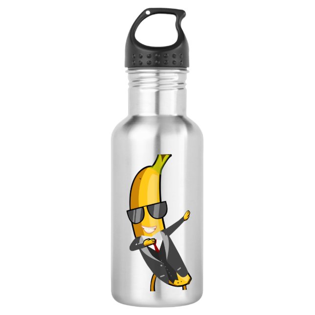 Bouteille D'eau Banane cool avec costume - Dab Funny Dancing Fruit (Devant)
