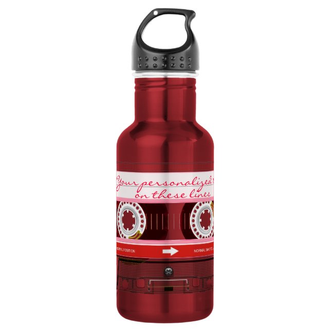 Bouteille D'eau Bande de cassette - rouge - (Devant)