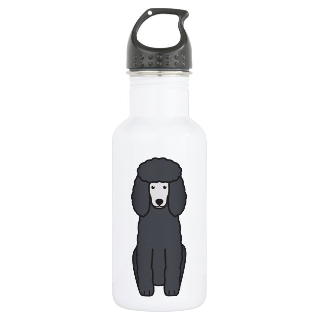 Bouteille D'eau Bande dessinée de chien de caniche (Devant)