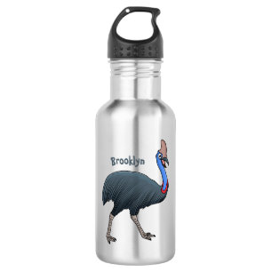 Bouteille D'eau Bande dessinée d'oiseau joyeux