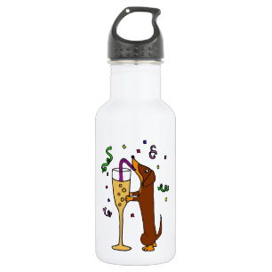 Bouteille D'eau Bande dessinée drôle de partie de chien de tecke