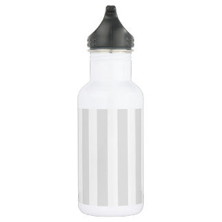 Bouteille D'eau Bandes de bonbons gris clair et blanc