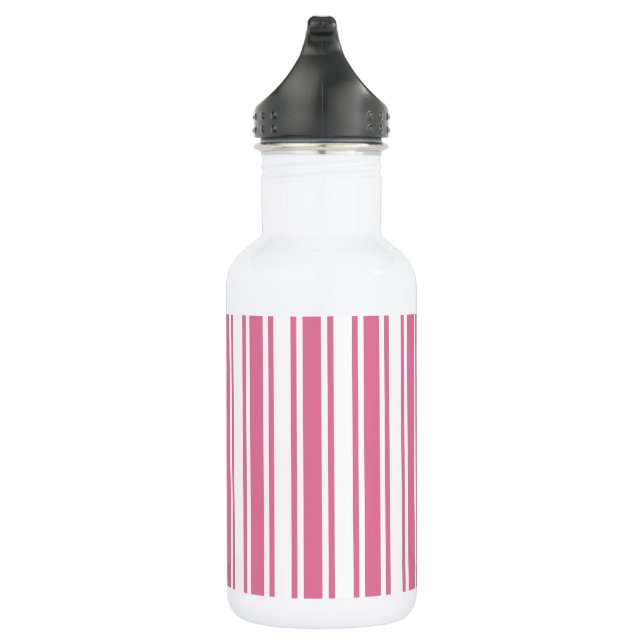 Bouteille D'eau Bandes de bonbons roses et blanches (Droite)