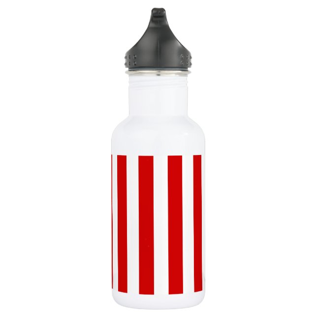 Bouteille D'eau Bandes de bonbons rouges et blancs (Droite)