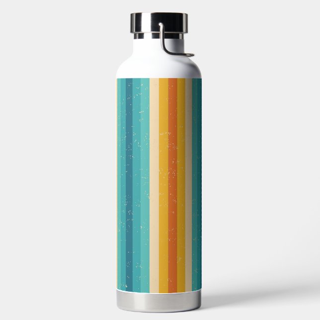 Bouteille D'eau Bandes rétro Multicolores simples (Droite)