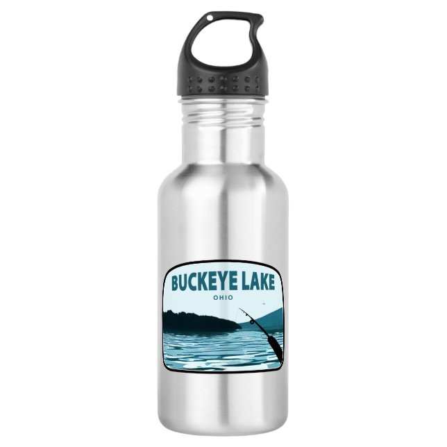 Bouteille D'eau Barre de pêche Buckeye Lake Ohio (Devant)