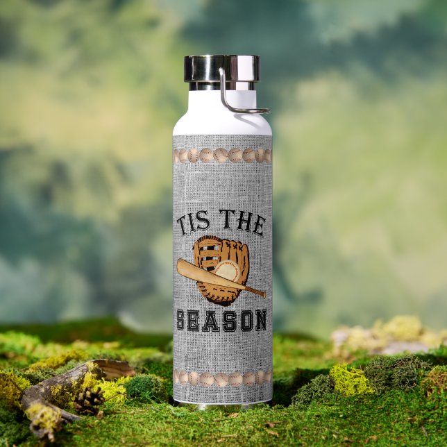 Bouteille D'eau Baseball - Cette Saison - Monogramme (Extérieur)