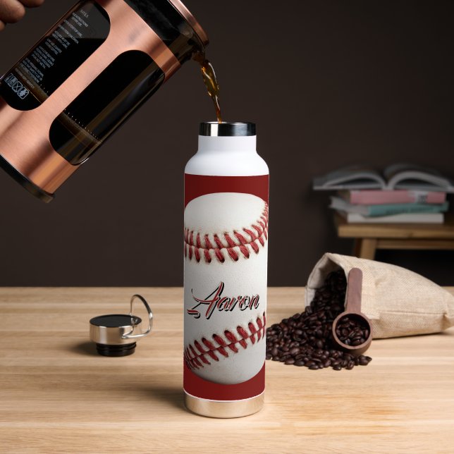 Bouteille D'eau Baseball personnalisé (Café (pivoté))