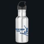 Bouteille D'eau Bassin Blue Sky Colorado Skier<br><div class="desc">Blue Sky Basin,  près de Vail dans le Colorado,  offre une expérience de ski plus naturelle en descendant sa chute verticale de 580 m (580 m),  avec principalement des prairies et des glades,  plutôt que de larges pistes nettes</div>