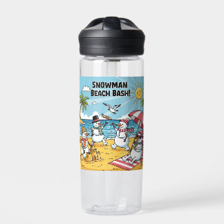 Bouteille D'eau Bataille de bonhommes de neige sur la plage