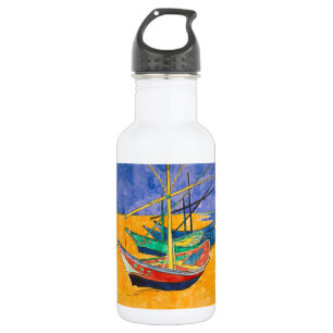 Bouteille D'eau Bateaux de Van Gogh Impressionnisme Plage