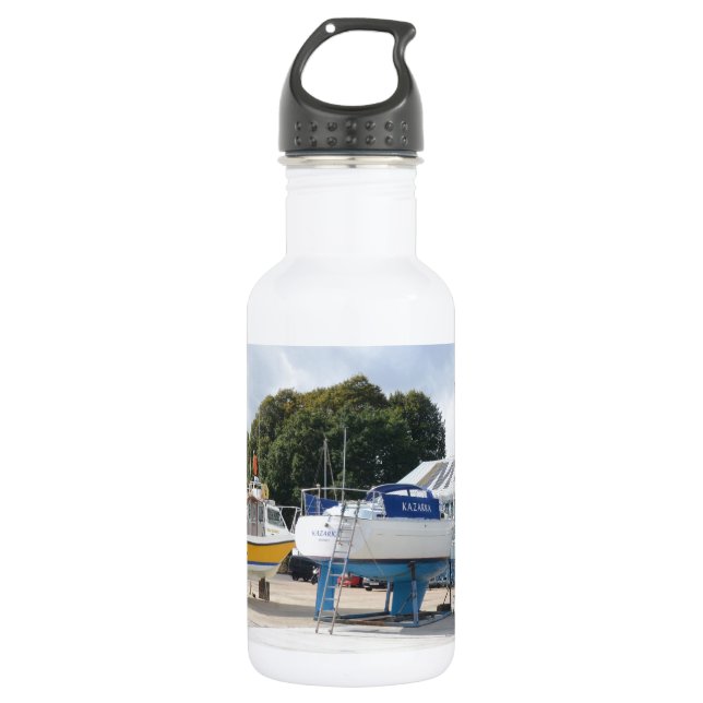 Bouteille D'eau Bateaux sur la terre (Devant)