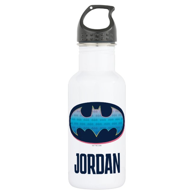 Bouteille D'eau Batman | Logo Pink Polka Dot (Devant)