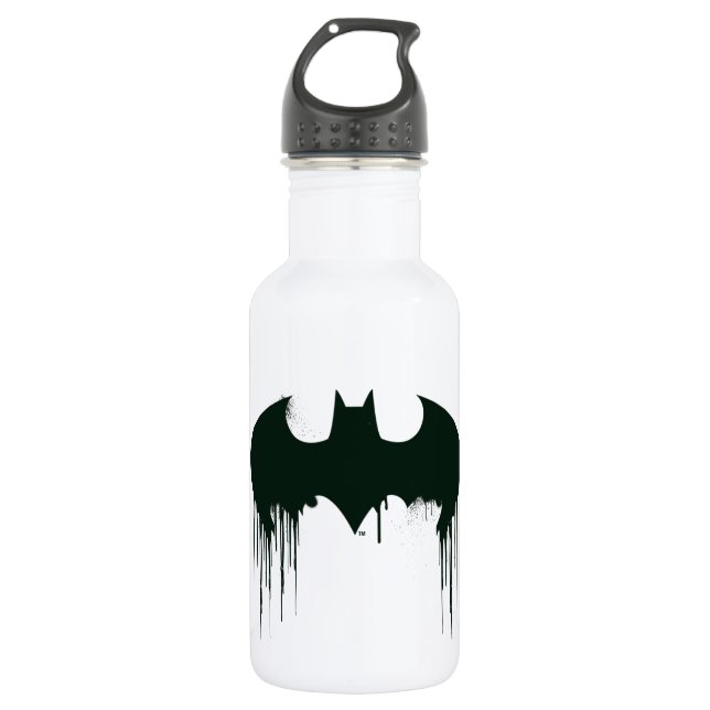 Bouteille D'eau Batman Symbol | Spraypaint Logo (Devant)