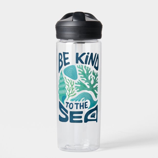 Bouteille D'eau Be Kind to the Sea - Ocean Conservation Eco Design (Extérieur)