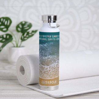 Bouteille D'eau Beach Waves Sand Shore Personnaliser