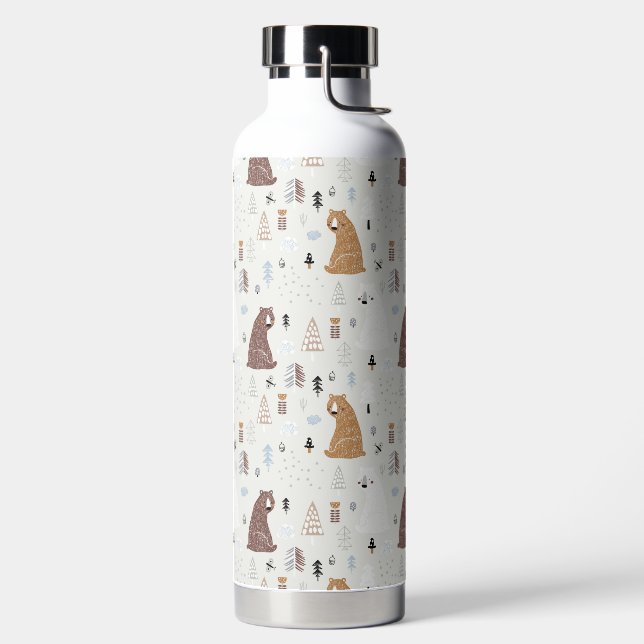 Bouteille D'eau Bears mignonne dans le Motif Woods (Droite)