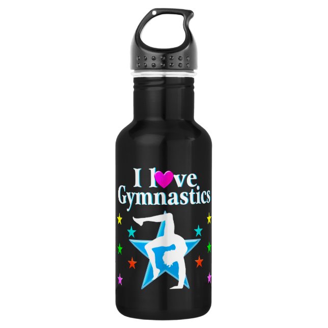BOUTEILLE D'EAU BEAU BLEU J'ADORE LE DESIGN GYMNASTIQUE (Devant)