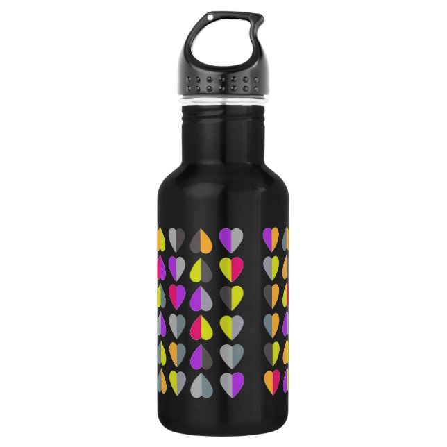 Bouteille D'eau Beau coeur coloré (Devant)