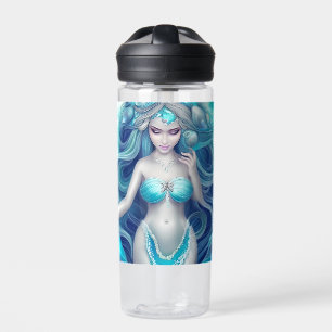 Bouteille D'eau Beau Coquillage bleu Mermaid Graphique