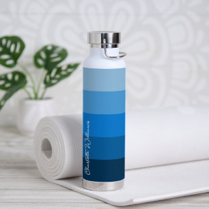 BOUTEILLE D'EAU BEAU COULEUR BLEU STRIPE LINE NOM DU MOTIF
