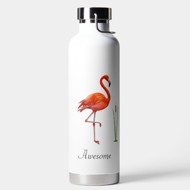 Bouteille d'eau beau flamant rose (Droite)