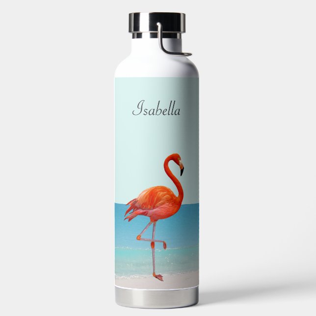 Bouteille D'eau Beau Flamant sur la Plage (Droite)